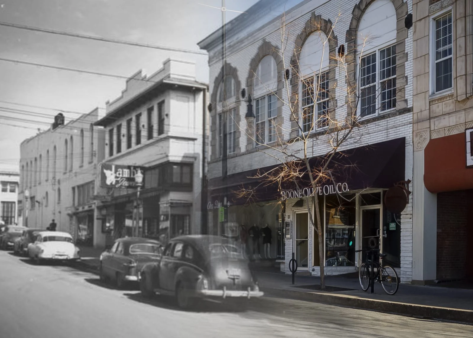 Ninth Street blending 1950s cars with today